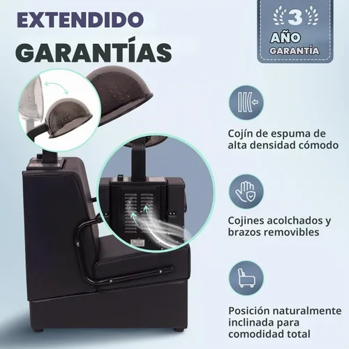 Vista 6 de Buy-Rite Kate - Juego de 2 sillas secadoras de pelo con capucha de 980 W