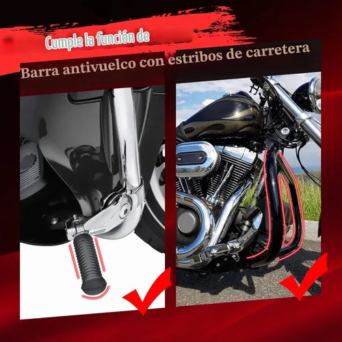 Vista 3 de Barra protectora de estriberas de carretera/estriberas de carretera Protector de motor para Harley Dyna con modelos de control medio 2006-2017