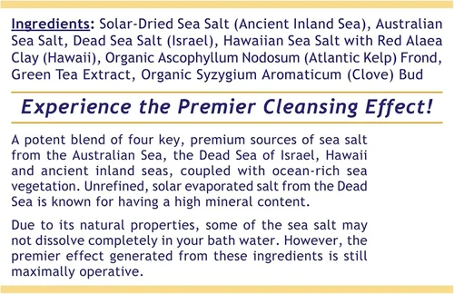 Vista 6 de Premier Research Labs Medi-Soak - Sales de baño para remojo de pies y cuerpo, baño de sal marina para mujeres y hombres, baño mineral relajante