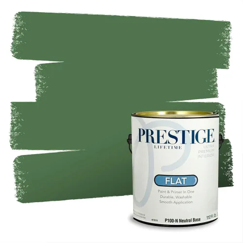 Vista 126 de Prestige Paints - Pintura exterior e imprimación en uno, 1 galón, plano, compatibilidad comparable con el color menta «Whipped Mint» de Behr