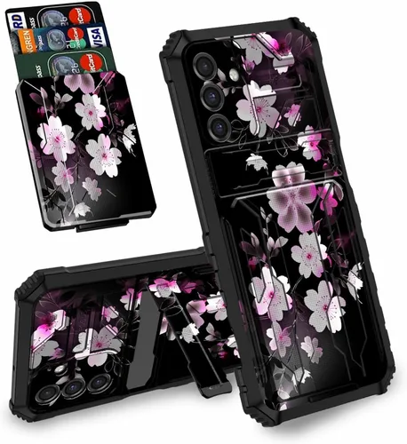 Vista 13 de Funda tipo cartera con versículo bíblico Salmo 46-5 para Samsung Galaxy A16 5G con ranura para tarjeta desmontable para ocultar tarjetas de crédito