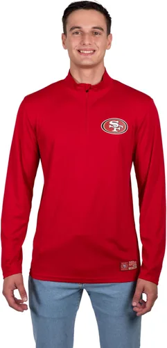 Vista 2 de Ultra Game Men's NFL Official Super Soft Quarter Zip Long Sleeve T-Shirt