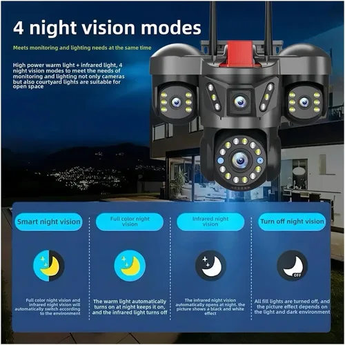 Vista 6 de Lens PTZ Outdoor WiFi Surveillance IP Camera UK