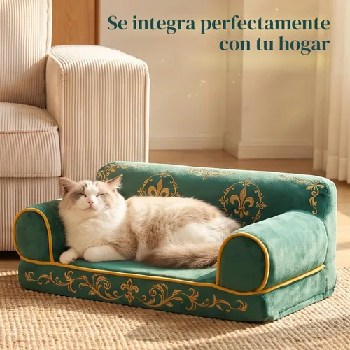 Vista 2 de Sofá cama de lujo para gatos de interior, acogedor sofá