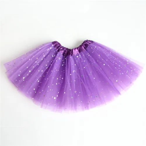 Vista 2 de Rysly Falda tutú de tul brillante Tutus para niñas, 2-8T