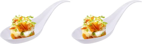 Vista 6 de Kingrol 200 cucharas de plástico para aperitivos, cucharas de degustación desechables para postres, aperitivos, sopas, sushi, salsas para sumergir