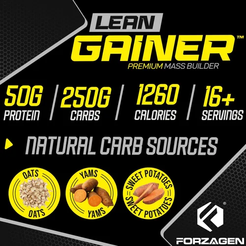 Vista 4 de Forzagen Lean Gainer Construyedor de Masa Premium Polvo de Proteína Ganador de Masa para Hombres y Mujeres Proteína de Alta Caloría, Ganancia
