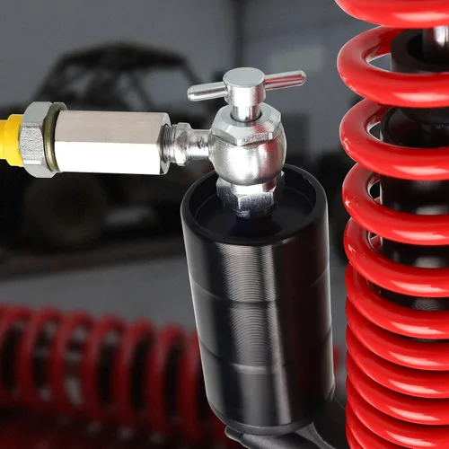 Vista 8 de Kit de Llenado de Amortiguador de Nitrógeno con Manómetro de Nitrógeno de 700 Psi y Válvula Schrader, Regulador de Nitrógeno para Llenado