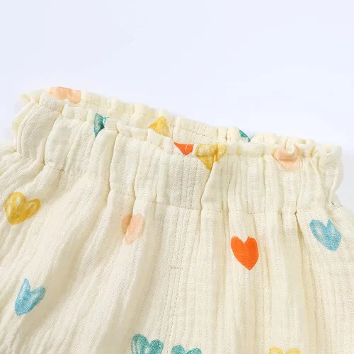 Vista 5 de MYGBCPJS - Conjunto de 3 shorts sueltos de algodón de lino para bebés, shorts holgados