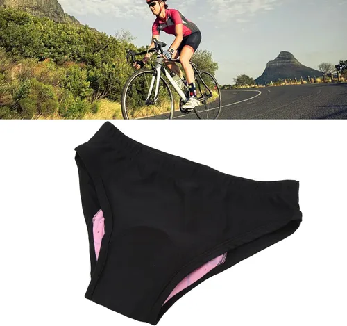 Vista 2 de HEEPDD Ropa interior acolchada en 3D para mujer, color negro, de secado rápido, para ciclismo de montaña (M)
