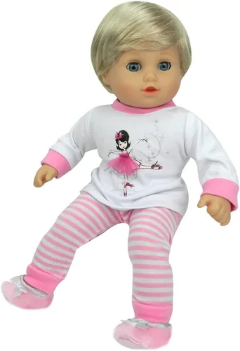 Vista 3 de Sophia's Vestido de corazón con falda de tul adjunta y diadema para muñecas de 15 pulgadas, blanco/rosa