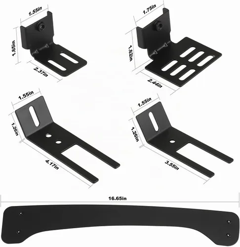 Vista 6 de ASPL Barra de luces para visera de 2 a 15 LED, 29 patrones de destello, interior superior de parabrisas, montaje dividido, luz estroboscópica