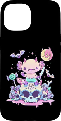 Vista 6 de Pastel Goth Axolotl Creepy Gothic Kawaii Anime Aesthetic Case for iPhone 16