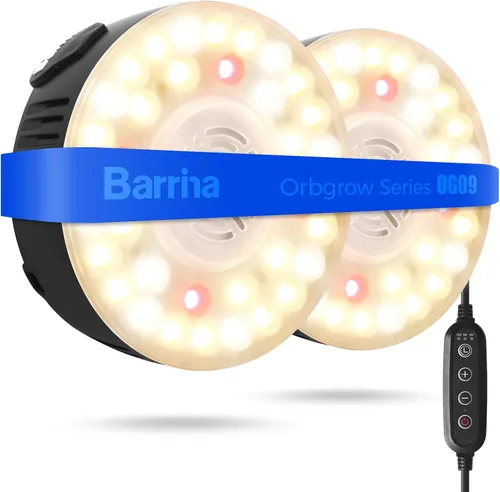 Vista 19 de Barrina Orbgrow OG09 Puck - Luz LED de crecimiento, 5000 K 9 W (equivalente a 135 vatios), luces de plantas para plantas de interior de espectro