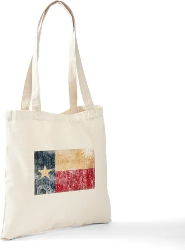 Vista 6 de CafePress Bolsa de mano de la bandera de Texas, bolsa de lona natural, bolsa de compras reutilizable