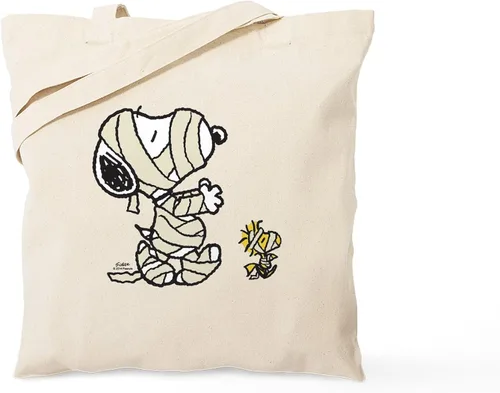 Vista 21 de CafePress Snoopy Un verdadero manjar Bolso de compras reutilizable de lona natural color beige