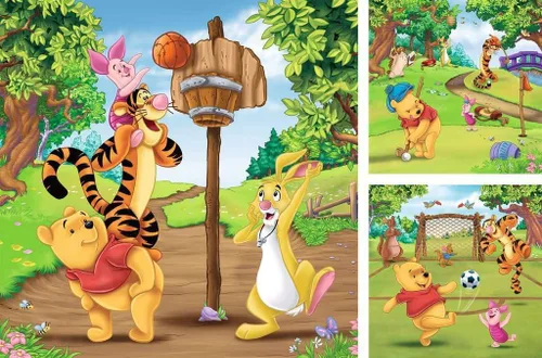 Vista 2 de Ravensburger Juego de rompecabezas para el día deportivo Rompecabezas de 3 x 49 piezas para niños Actividad sin pantalla Aumenta