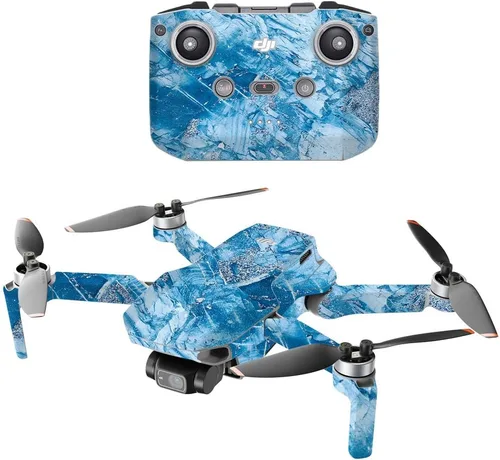 Vista 16 de MightySkins - Compatible con DJI Mini 2 Dron portátil - Aqua Swirl Funda protectora de vinilo duradera y única Fácil de aplicar, quitar