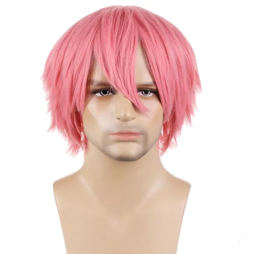 Vista 10 de RightOn Peluca marrón corta para disfraz, pelucas cortas marrones para hombre y mujer, fiesta de cosplay