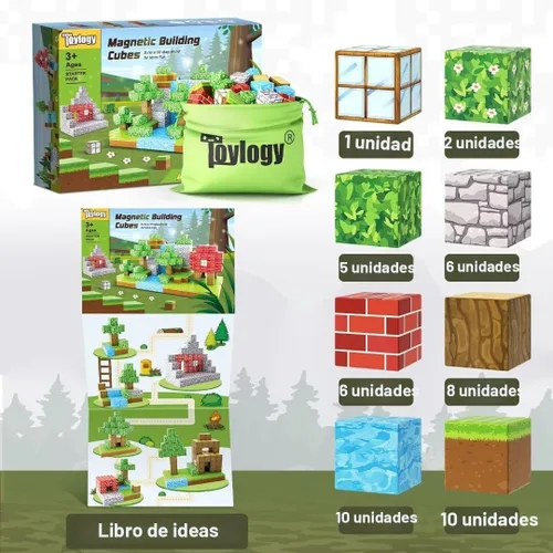 Vista 9 de Bloques Magnéticos - Construye Mi Mundo Magnético, Juguetes Magnéticos Artesanales para Niños y Niñas de 3-4, 4-5, 6-8 Años, Juguetes Sensoriales