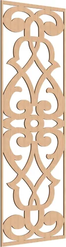 Vista 162 de 9 3/8"W x 24 3/8"H x 1/4"T Bellaire Decorativos Paneles de pared de madera calado, abedul