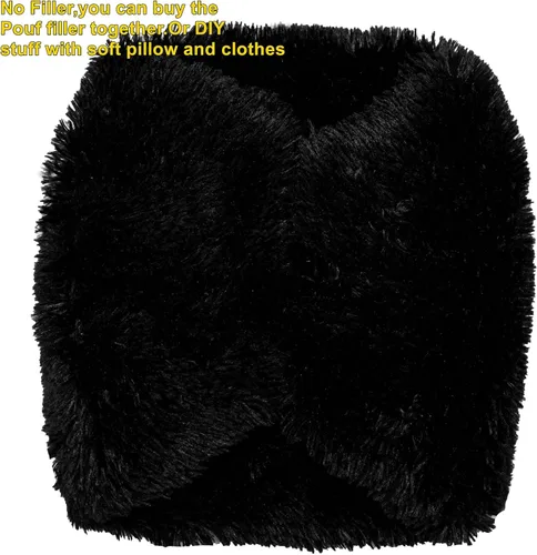 Vista 7 de Asuprui Puf otomano para el suelo, reposapiés otomano, sin relleno, 20 x 20 x 12 pulgadas, asiento redondo, puf, silla plegable, almacenamiento