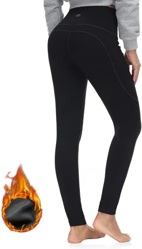 Vista 2 de Pantalones de yoga ALONG FIT para mujer con bolsillos leggings de compresión y control de panza