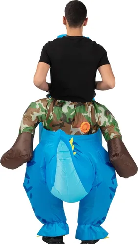 Vista 4 de Dinosaur Costume for Adults Inflatable Costume Adult Ride on Dinosaur Air Blow up Halloween Costume for Men and Women