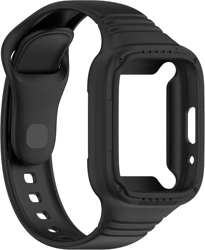 Vista 7 de Compatible con Redmi Watch 3 Active/Watch 3 Lite correas con funda antigolpes, correa deportiva de repuesto ajustable de silicona para Redmi Watch 3
