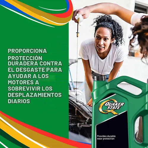 Vista 5 de Quaker State - Aceite de motor, 10W-40, 1 cuarto de galón (paquete de 6)