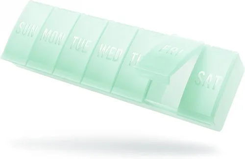 Vista 14 de Barhon Organizador semanal grande para píldoras, estuche grande para vitaminas de 7 días, pastillero de viaje para medicamentos para contener varios