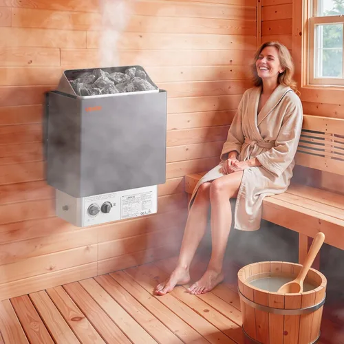 Vista 10 de VEVOR - Calefactor de sauna, estufa eléctrica de sauna de 220V, calentador de sauna para baño de vapor con temporizador de 3h y temperatura