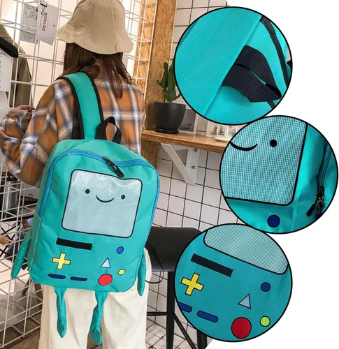 Vista 2 de crusmary Mochila personalizada de 16 pulgadas, bolsa de juego, bolsas de viaje casuales estéticas, transpirables, portátiles, ligeras, color verde