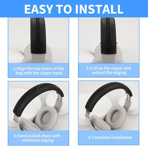 Vista 9 de Adhiper - Funda para diadema para Beats Studio Pro y Studio 3, color negro Fundas de silicona suave para auriculares Bose QuietComfort Ultra