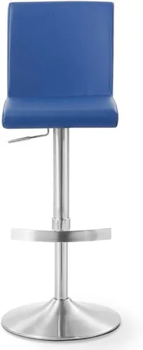 Vista 5 de ZURI Modern Coveteur Taburete giratorio de altura ajustable en azul oscuro