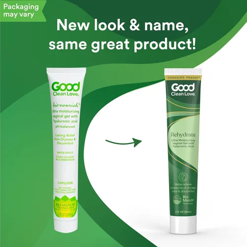 Vista 6 de Good Clean Love Rehydrate Gel vaginal ultra hidratante con ácido hialurónico, hidratante vaginal equilibrado con pH, cuidado femenino a base