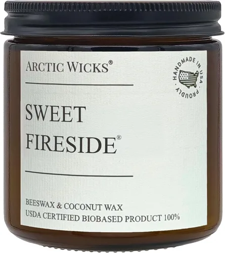 Vista 15 de Macarrón de Almendra Velas Perfumadas Arctic Wicks de Coco y Cera de Abeja Vela de Ámbar No Tóxica de 16oz para Decoración de Otoño