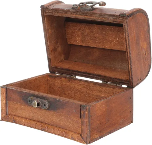 Vista 3 de Beavorty Caja de caja de vidrio con anillo retro de hierro forjado