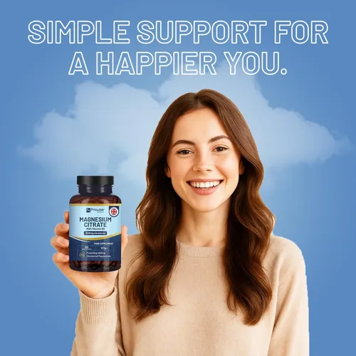 Vista 5 de Cápsulas de citrato de magnesio de 1500 mg con vitamina B6 120 cápsulas veganas 450 mg de magnesio elemental Cápsula sin tabletas Fabricado