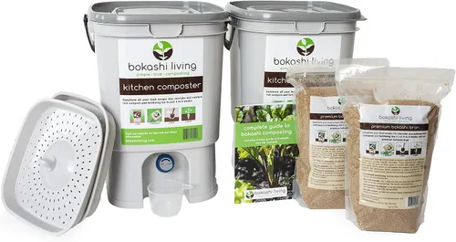 Vista 9 de Kit de iniciación de compostaje Bokashi prémium (incluye 1 contenedor Bokashi, 2.2 libras de salvado Bokashi e instrucciones completas)