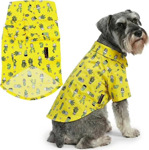 Vista 33 de Parisian Pet Camisa para perro de Amazonia - Ropa de algodón para perros pequeños - Elegante traje tropical para perros - Ropa ligera y suave
