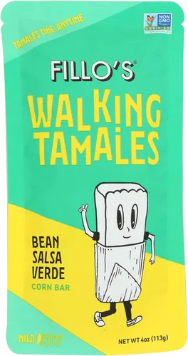 Vista 10 de Fillo's Walking Tamales, Salsa Verde, paquete de 1, listos para comer, deliciosos, sin gluten, sin conservantes, sin azúcar añadida, tamales