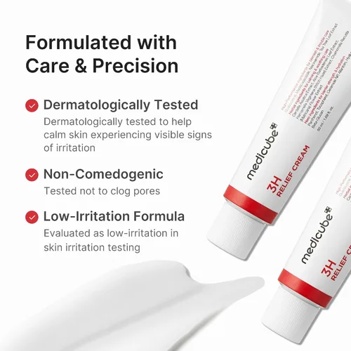 Vista 7 de medicube Almohadilla aclarante y crema calmante Duo: almohadilla de ácido succínico rojo y humectante diario 3H Exfoliación suave para una piel