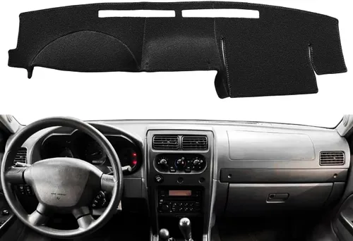 Vista 2 de Yiz Funda para salpicadero de ajuste personalizado para Nissan Frontier Xterra 2002 2003 2004 (Negro) J158