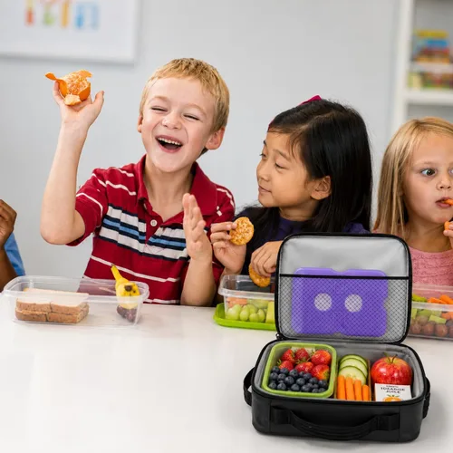 Vista 6 de Healthy Packers Ice Packs for Lunch Boxes, Slim Cooler Ice Packs Morado (paquete de 4)