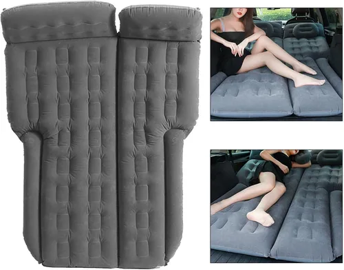 Vista 3 de 72.8 * 43.3 in SUV Colchón inflable viaje camping coche cama de aire asiento trasero (gris)