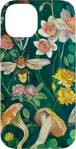 Vista 4 de Funda Boho Bee Greenery Luna Moth Vintage Botanical Mushroom para iPhone 13 Pro