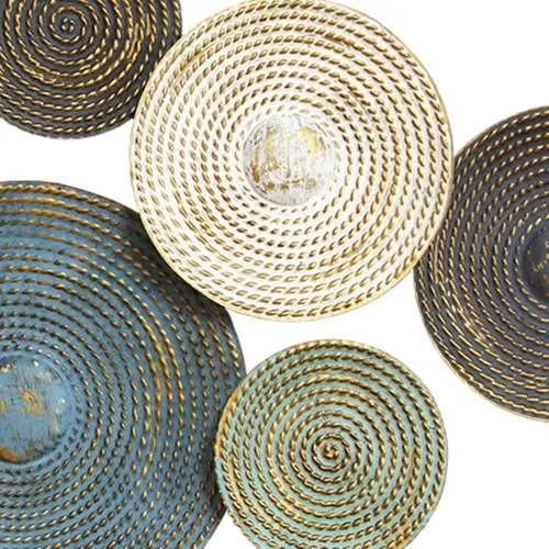 Vista 4 de Stratton Home Decor S07662 Centro de mesa, 46.46 de ancho x 2.17 de profundidad x 20.08 de alto, multicolor, verde y bronce