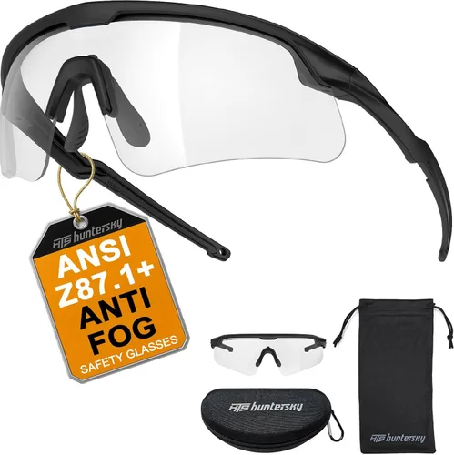 Vista 10 de HTS HUNTERSKY Gafas de Protección Ocular Antiniebla Deportivas de Seguridad para Mujeres y Hombres para Correr, Ciclismo, Conducción, Pickleball