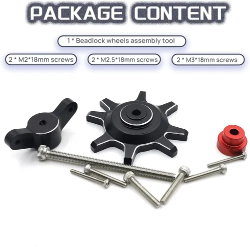 Vista 6 de 1.9/2.2 Beadlock Ruedas Herramienta de montaje para llantas RC Crawler Montaje en rueda, escala 1/10, neumáticos Beadlock, fácil montaje, ajuste